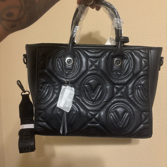 Valentino Orlandi Black Quilted Handbag - Picture 1 of 6